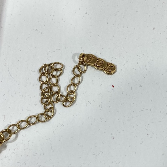 New Camrose & Kross Gold tone Cross Necklace ruby red stones Jackie Onassis - Picture 4 of 6